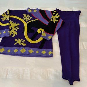 St. John by Marie Gray 2 pc sweater and stirrup knit pants size P